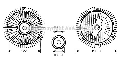 AVA QUALITY COOLING Сцепление, вентилятор радиатора MSC415